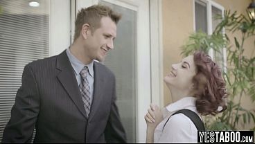 Horny petite redhead teen loses anal virginity to big dick sugar daddy